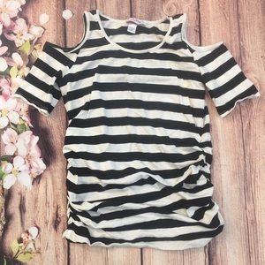 Cold Shoulder Maternity Top